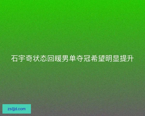 石宇奇状态回暖男单夺冠希望明显提升